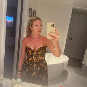 Floral Strapless Dress